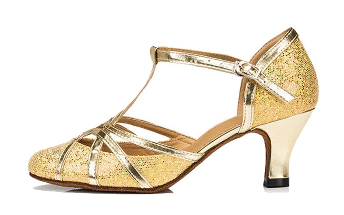 T-Starp - Zapatos de baile latino sintéticos con purpurina para mujer, para bodas, bailes de baile latino — view 21