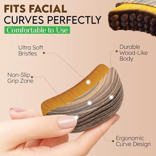 Fvaql New Lymphatic Contour Face Brush，Lymphatic face Brush for Sculpting – Anti-Puffiness Detox & Lift Improves Skin Glow，Ergonomically Designed to Fit The Skin Precisely and Relieve Fatigue