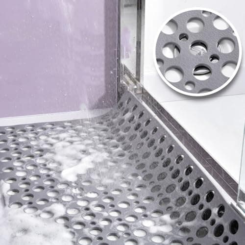 21" X 21" Non Slip Bath Mat Square Shower Mat Quick Dry Soft TPE Shower Mats with Large Drain Holes and Suction Cups for Floor Bathroom Home Kitchen Hotel Machine Washable Shower Floor Mat — view 3