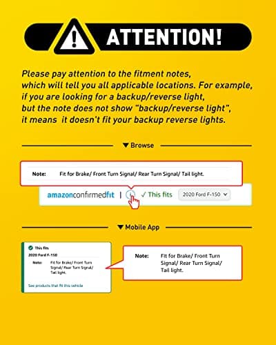 AUXITO 3157 LED Bulb White, Super Bright 4157 3156 LED Reverse Light Bulbs 3056 3057 3047 4057 3457 4114 LED Bulb for Exterior Backup Tail Brake DRL Signal Parking Lights, Pack of 2 — view 3