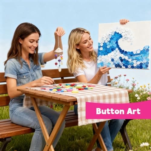 Efivs Arts 250-300pcs Resin Buttons Bulk Assorted Sewing Buttons 2 & 4 Holes for Crafts Clothes DIY Manual Button Painting DIY Handmade Ornament — view 6
