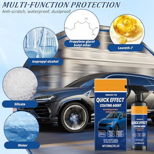 2Pcs Advanced Quick Effect Coating Agent,Car Coating Spray, 2025 New Car Paint Protection，Car Scratch Wax Polish Spray Waterless Wash，Multi-Purpose Oil Film Emulsion Glass Cleaner — view 5