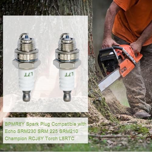 2-Pack BPM8Y Spark Plugs for NGK BPM8Y BPMR8Y, BPMR8Y Spark Plug Compatible with Echo SRM230 SRM 225 SRM210 Champion RCJ8Y Torch L8RTC, BPMR7A L7T Spark Plug Replaces for Echo A425000000 — view 4