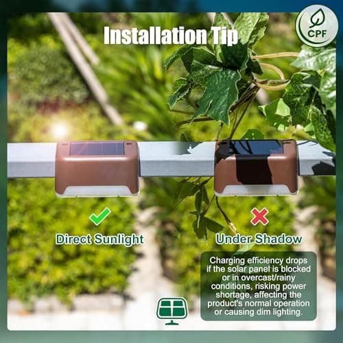 SOLPEX Solar Deck Lights Outdoor 16 Pack,Step Light Waterproof,Warm White — view 7