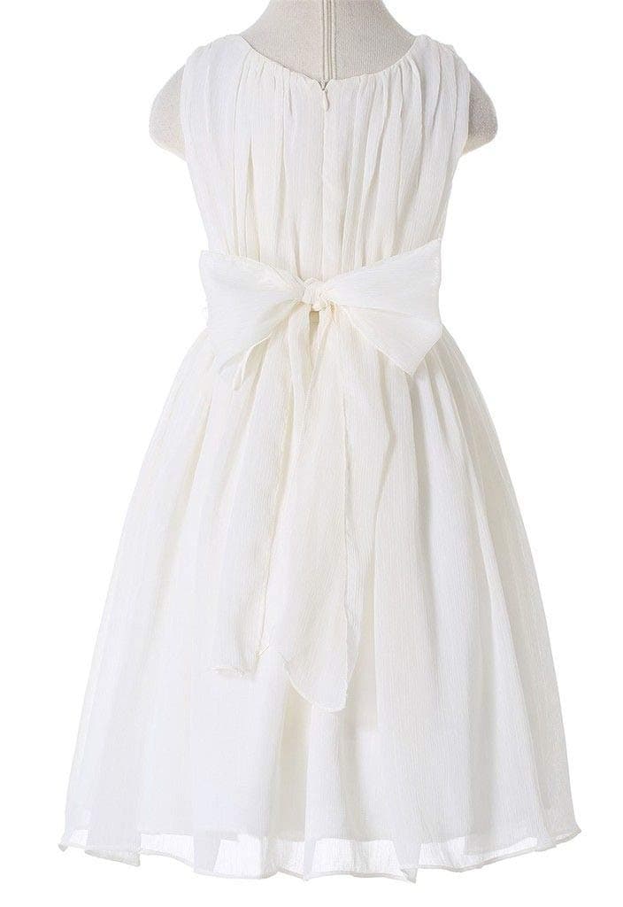 HAPPY ROSE Junior Bridesmaids Little Girls Elegant Ruffle Chiffon Summer Flowers Girls Dresses — view 2