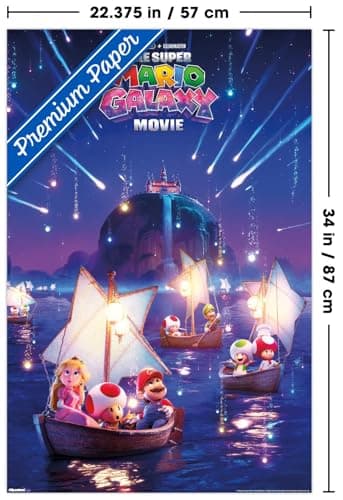Nintendo The Super Mario Galaxy Movie (2026) - Boat One Sheet Wall Poster, 34L" x 22.4W", Premium Unframed Version — view 2