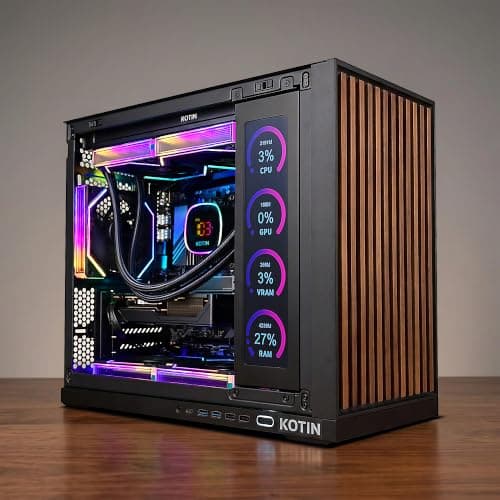 KOTIN Prebuilt Gaming PC, Ryzen 7 9700X, 16GB DDR5, RTX 5060 8GB, 1TB SSD — view 3