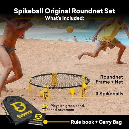Spikeball Game Set (3 Ball Kit) - Outdoor Indoor Gift for Teens, Family - Yard, Lawn, Beach, Tailgate - Includes Playing Net, 3 Balls, Drawstring Bag, Rule Book — view 3