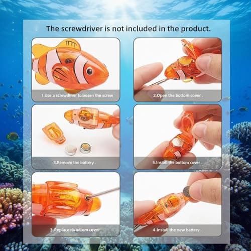 Magic Swimming Fish with Lights, Magic Water-Activated Glowing Swimming Fish for Cats, Bathtub, Pool, Aquarium (8 Pcs) — view 5