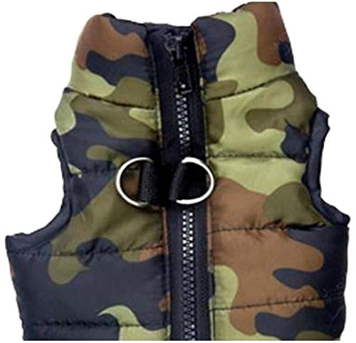MaruPet Winter Waterproof Windproof Vest Coat for Small Dogs - Warm Jacket for Cold Weather - Suitable for Teddy, Chihuahua, Yorkshire (Not for Large Dogs) - Camouflage M