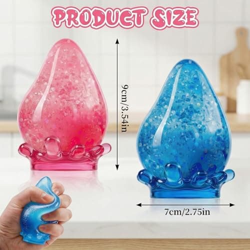 Water Drop Squeeze Squishies, Dream Squishy Drop Squishy Stress Ball, Soft Fidget Stress Ball, 2026 New Slow Rise Relief Fidget Sensory for Anxiety Stress Easter Party Favors (Blue) — view 5