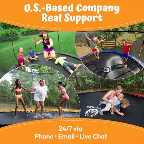 Jumpzylla Outdoor Trampoline with Net for Kids 8FT 10FT 12FT 14FT 15FT 16FT — view 4