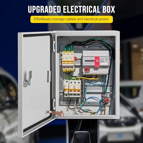 Complete Outdoor Electrical Enclosure Kit – 16x12x8 Inch IP66 Weatherproof Steel Box with Hinged Lockable Door & Pre-Drilled Mounting Plate for Residential & Commercial Circuit Protection — view 3