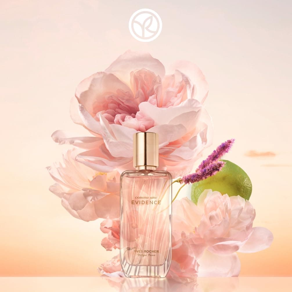 Yves Rocher Perfume COMME UNE EVIDENCE - Eau de Parfum para Mujeres - Rosa y Bergamota - Fragancia Floral Verde y Notas de Chipre - Regalos Elegantes para Mujer - 50ml - Idea de Regalo Día de la madre — view 2