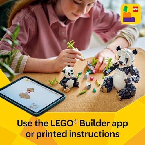 LEGO Creator 3 in 1 Wild Animals Panda Family - Building Toy Kit for Kids with 3 Building Options, Panda, Penguin, or Orca - 8 Year Old Girl & Boy Birthday Gifts - 31165 — view 5