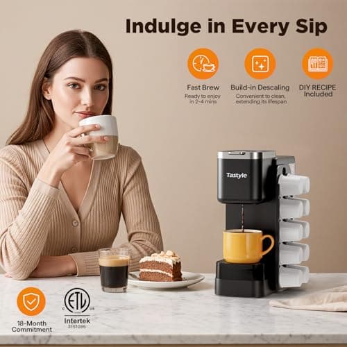 Tastyle Hot & Iced Coffee Maker with Magnetic K-Pod Holder, Fits 7.3'' Mug — view 5