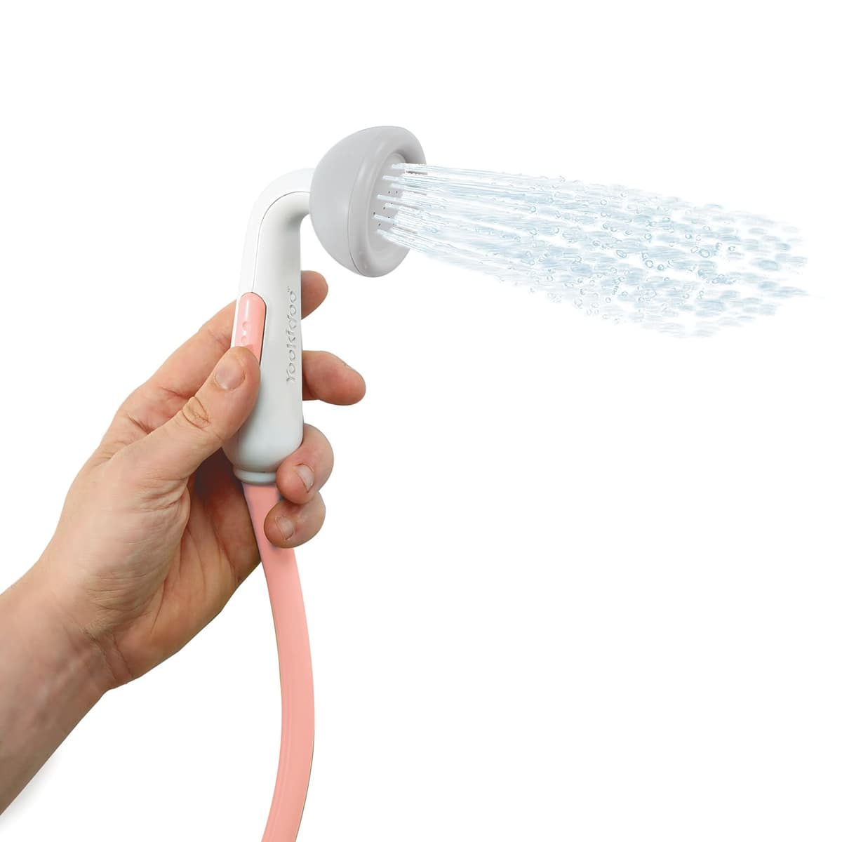 Yookidoo Baby Bath Shower Head - Elephant Water Pump with Trunk Spout Rinser - Control Water Flow from 2 Trunk Knobs in Tub or Sink for Infants and Newborn Babies (Pink) — view 3