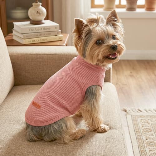 3Pack Dog Shirts Lightweight Waffle Dog Shirt for Small Dogs Sleeveless Dog Shirt for Small Medium Boy Girl Dogs Cozy & Breathable Pet Vest — view 3