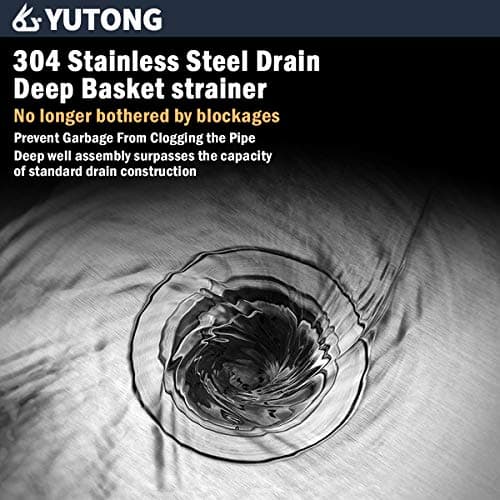 Yutong 31" x 20" Top-Mount/Drop in SS304 Stainless Steel Kitchen Sink Single Bowl Without Grid — view 4
