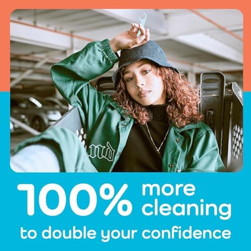 Plackers Twin-Line Dental Flossers, Cool Mint Flavor, Dual Action Flossing System, Easy Storage, Super Tuffloss, 2X The Clean, 150 Count (Pack of 1) — view 3
