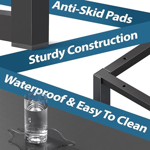 SHW Mission 48-Inch Home Office Computer Desk, 121 x 60 cm, Black — view 4