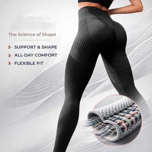 2026 NEW 3D Cellulite Leggings Breathable Multiple Colors/Styles High Waist 3D Anti Cellulite Leggings for Women (Black,XX-Large) — view 2