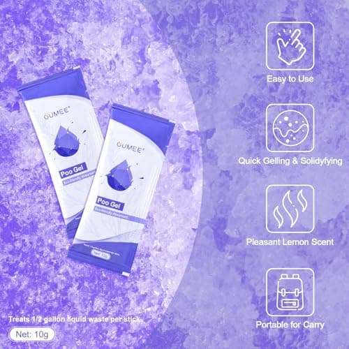 OUMEE Portable Toilet Gel, Poo Gel for Potty, Lavender, 30 Pack — view 3