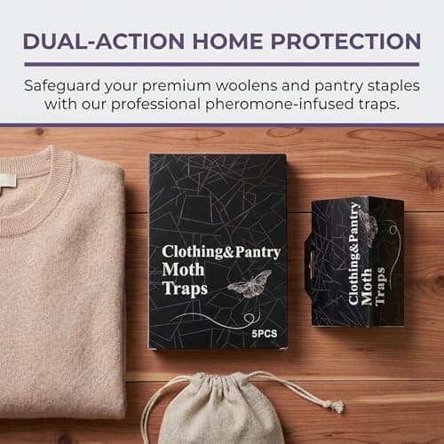 10 Packs Moth Traps for Clothing and Pantry,with Pheromones,More Effective Moth Traps Pantry,Placed in Kitchen,Closet,Cabinet,Storage Rooms,Cupboard — view 4