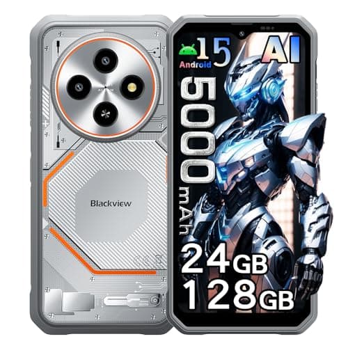 Blackview Fort 2 Rugged Outdoor Phone, 5000mAh Battery, 4G Unlocked Smartphone, 6.56" IPS Screen, 8GB+128GB, 13MP Camera, Heavy Duty Cell Phone for Hiking & Construction（White）
