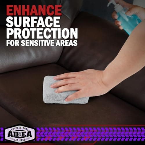 AIDEA Microfiber Applicator Pad-8 Pack, Car Wash Sponge, Grey — view 5