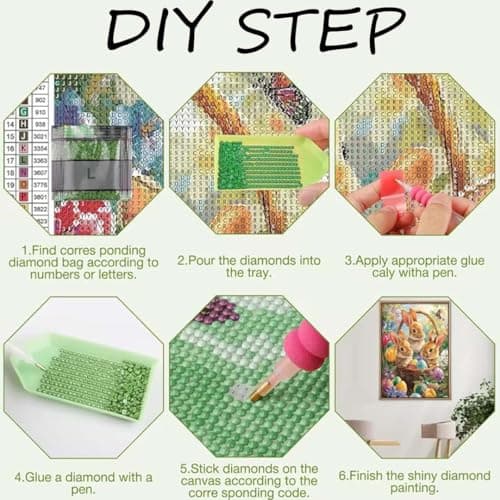 OJTOYART Video Game Diamond Art Kits for Adults,DIY Gaming Equipment Diamond Painting Kits for Beginner,5D Full Round Drill Diamond Gem Painting Kits for Home Wall Decor 13.79 x 13.79Inch — view 6