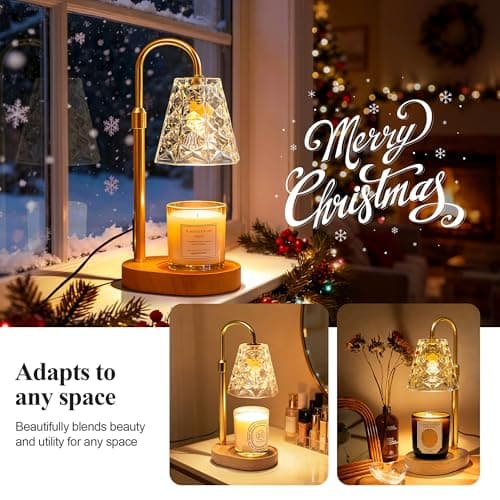 SyncGlow Candle Warmer Lamp with Timer, Birthday Gifts for Women Mom, House Warming Gifts New Home, Wax Melt Warmer for Scented Jar, Home Decor - Black — view 6