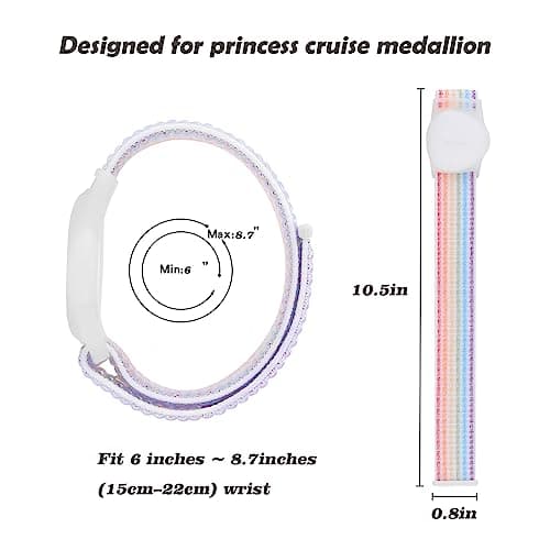 Orisell 2 Packs Princess Cruise Medallion Holder,Compatible For Princess Cruise Medallion,Breathable Hook&Loop Nylon Sport Style (Black-Black) — view 2