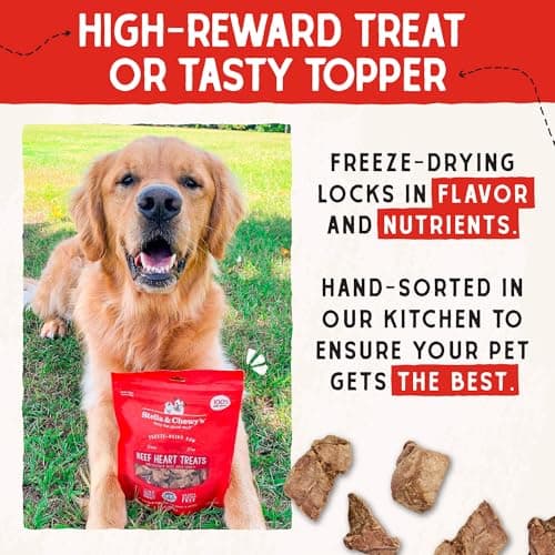 Stella & Chewy's Freeze-Dried Raw Beef Heart Dog Treats - Single Ingredient, No Additives - Premium Training Treats - Perfect For Picky Eaters - 3oz Bag — view 7