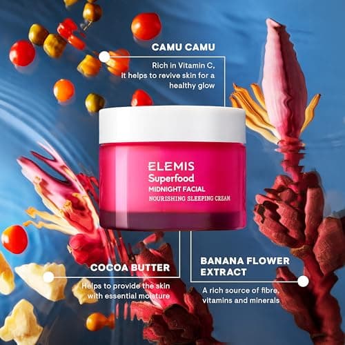 ELEMIS Superfood Midnight Facial - Lightweight Overnight Facial Cream, Prebiotic-Infused Hydrating Gel, Camu Camu Moisturizer, Omega Rich Night Cream - 50ml — view 4