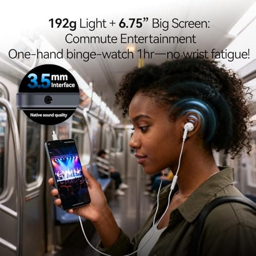 MIRO Smartphone Ultra-Light 6.75" Big Screen 4G+64GB Internal(1TB Expandable Storage) 13MP AI Dual Camera 5MP Front Cam 4900mAh Battery Android 14 Dual SIM Global Compatible(Black) — view 4