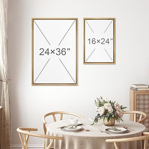MUDECOR Framed Canvas Print Wall Art Heron Bird Illustrations Modern Art Decorative Bohemian Colorful Chic for Living Room, Bedroom, Office - 24"x36"x2 Natural — view 5