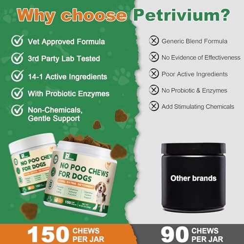 No Poop Eating Deterrent for Dogs, Stop Eating Poop for Dogs, No Poo Chews with Probiotics & Digestive Enzymes 150ct — view 4