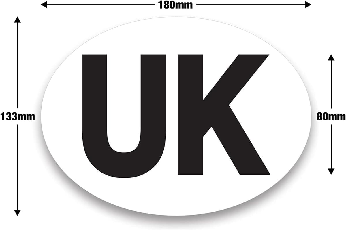 UK Oval Sticker for Cars, Vans, Trucks - Self-adhesive UK sticker - UK Car Stickers for Europe - SIGNS247® — view 2