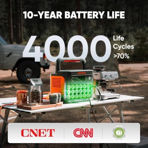 Jackery Explorer 1000 v2 Portable Power Station,1070Wh LiFePO4 Battery,1500W AC/100W USB-C Output, 1 Hr Fast Charge, Solar Generator for Camping,Emergency, RV, Off-Grid Living(Solar Panel Optional) — view 3