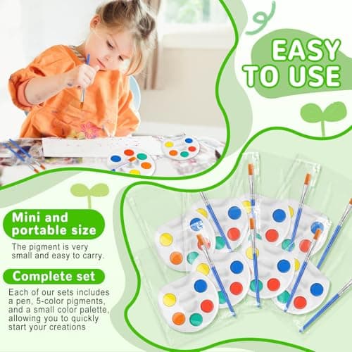 Mini Water Color Paint Set for Kids.18 Pack Non-Toxic Watercolor Paint Bulk — view 5