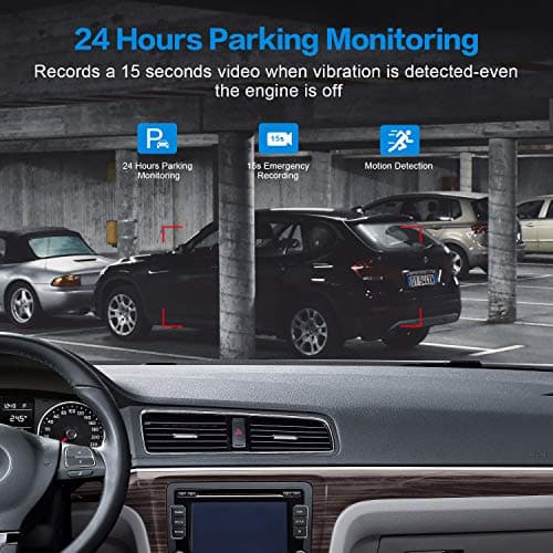 Dash Cam Front with 32G SD Card, BOOGIIO 1080P FHD Car Driving Recorder 3'' IPS Screen 170°Wide Angle Dashboard Camera Aluminum Alloy Case, WDR G-Sensor Parking Monitor Loop Recording Motion Detection — view 3