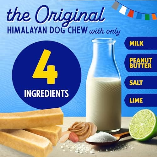 Himalayan Dog Chew Peanut Butter Yak Cheese Dog Chews, The Better-for-You Chew, 100% Natural Long Lasting, Healthy Dog Treats, Lactose & Grain Free, Protein Rich, for Dogs 65 Lbs & Smaller, 2-Count — view 2