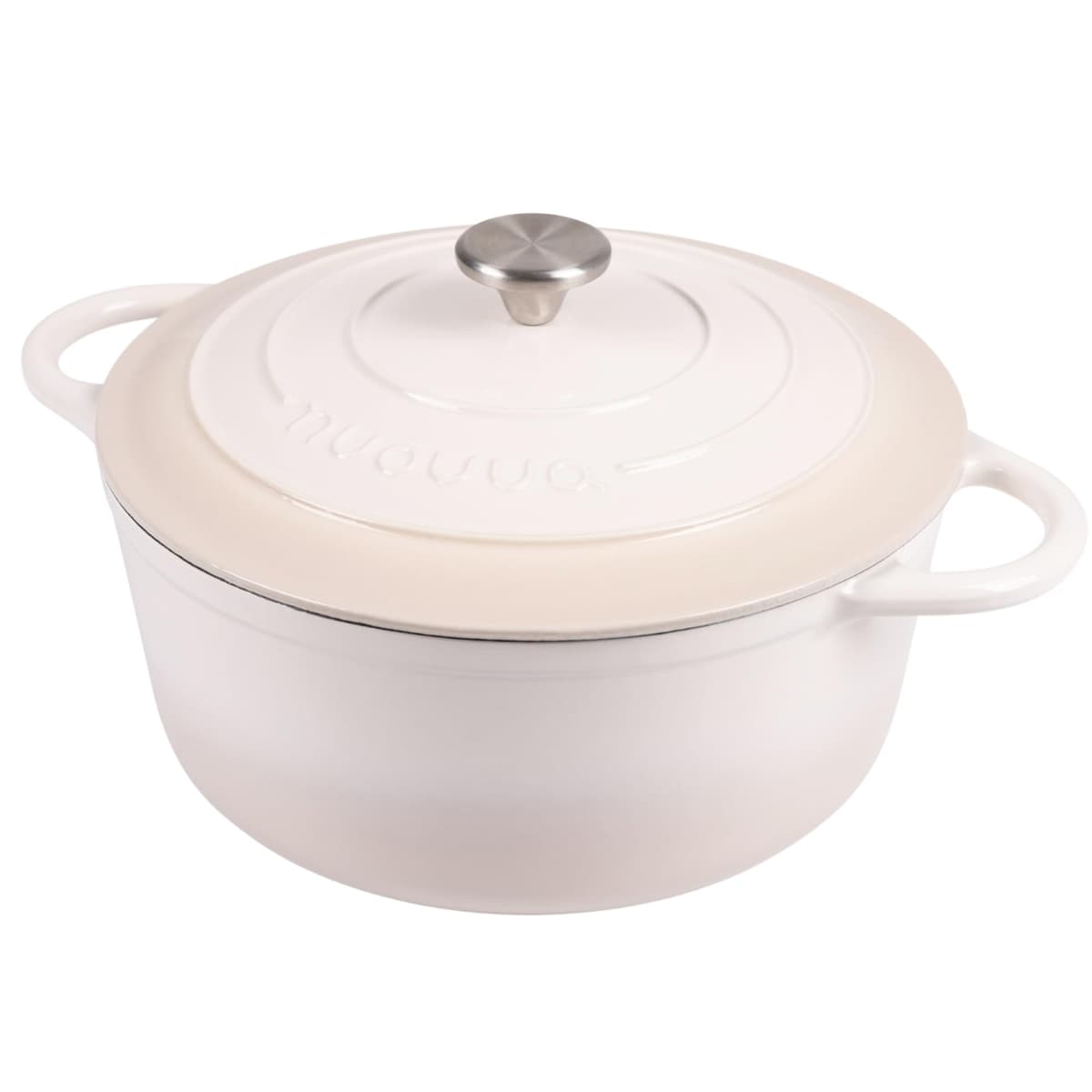 Nuovva Enamelled Cast Iron Dutch Oven Pot with Lid – 5 Quart Casserole Dish – Ceramic Dutch Oven for Bread Baking, Roasting, Braising & Stews – Oven Safe up to 500°F – 24cm Orange — view 52