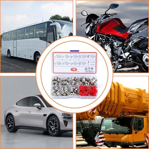 70 Pcs Metric Hydraulic Grease Fittings Assortment, M6 M8 M10 Straight 45° 90° Angled Zerk Grease Fitting with Cap, Galvanized Steel Grease Zerk Kit — view 4