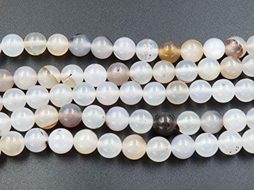 Malahill semiprecious Stone Beads for Jewelry Making, Sold per Bag 5 Strands Inside, Flower Agate 8mm — view 2