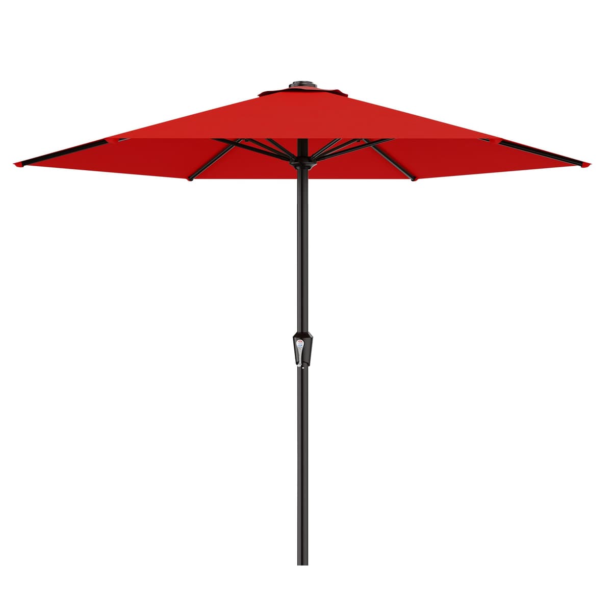 AreShark 10 FT Patio Umbrella for Outdoor, Outdoor Table Umbrella with Push Button Tilt and Crank, Outdoor Patio Umbrellas with 6 Sturdy Ribs, Patio Umbrellas for Market, Garden, Pool (Red) — view 13