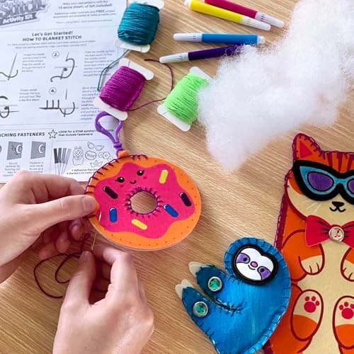 ArtSkills Sewing Kit for Kids 8-12 Beginner Sewing Kit with 10 DIY Projects, Sew & Stitch Learn to Sew Arts and Crafts Kit for Kids Girls and Boys — view 4