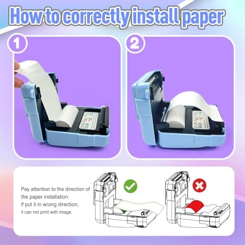ESOXOFFORE Instant Print Camera for Kids, Christmas Birthday Gifts for Girls Boys Age 3-12,Kids Digital Cameras for Toddler, Portable Toy for 3 4 5 6 7 8 9 10 Year Old Girl -Purple — view 6
