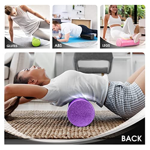 Yes4All EPP Exercise Foam Roller – Extra Firm High Density Foam Roller – Best for Flexibility and Rehab Exercises (18 inch, Black) — view 5